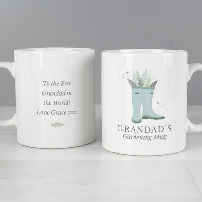 Personalised Blue Wellies Mug - Personalise It!