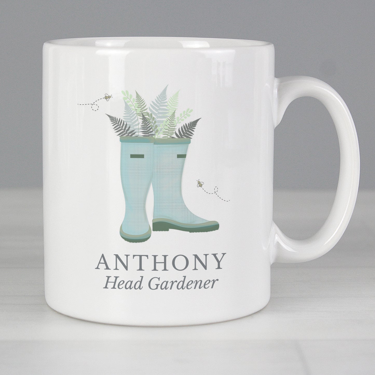 Personalised Blue Wellies Mug - Personalise It!
