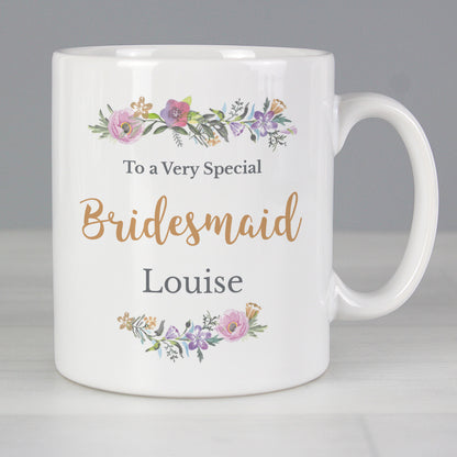 Personalised Floral Message Mug - Personalise It!