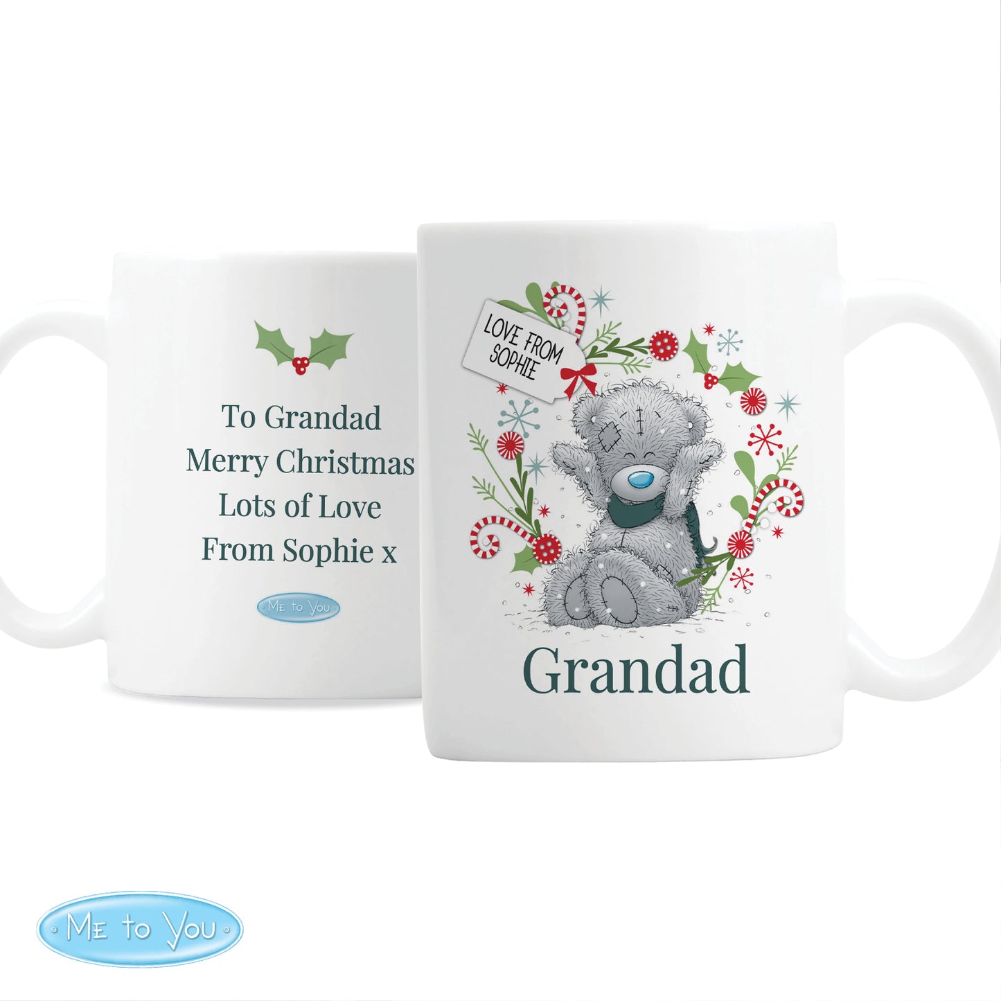 Personalised Me to You 'For, Grandad, Dad' Christmas Mug - Personalise It!
