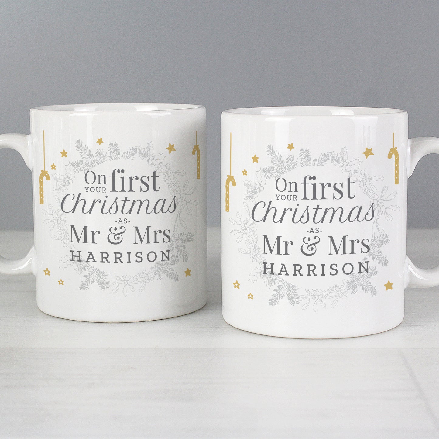 Personalised 'On Your First Christmas As' Mug Set - Personalise It!