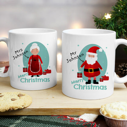 Personalised Mr & Mrs Claus Mug Set - Personalise It!
