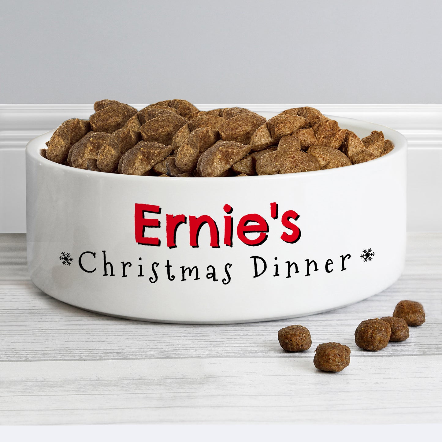 Personalised Christmas Dinner 14cm Medium Pet Bowl - Personalise It!