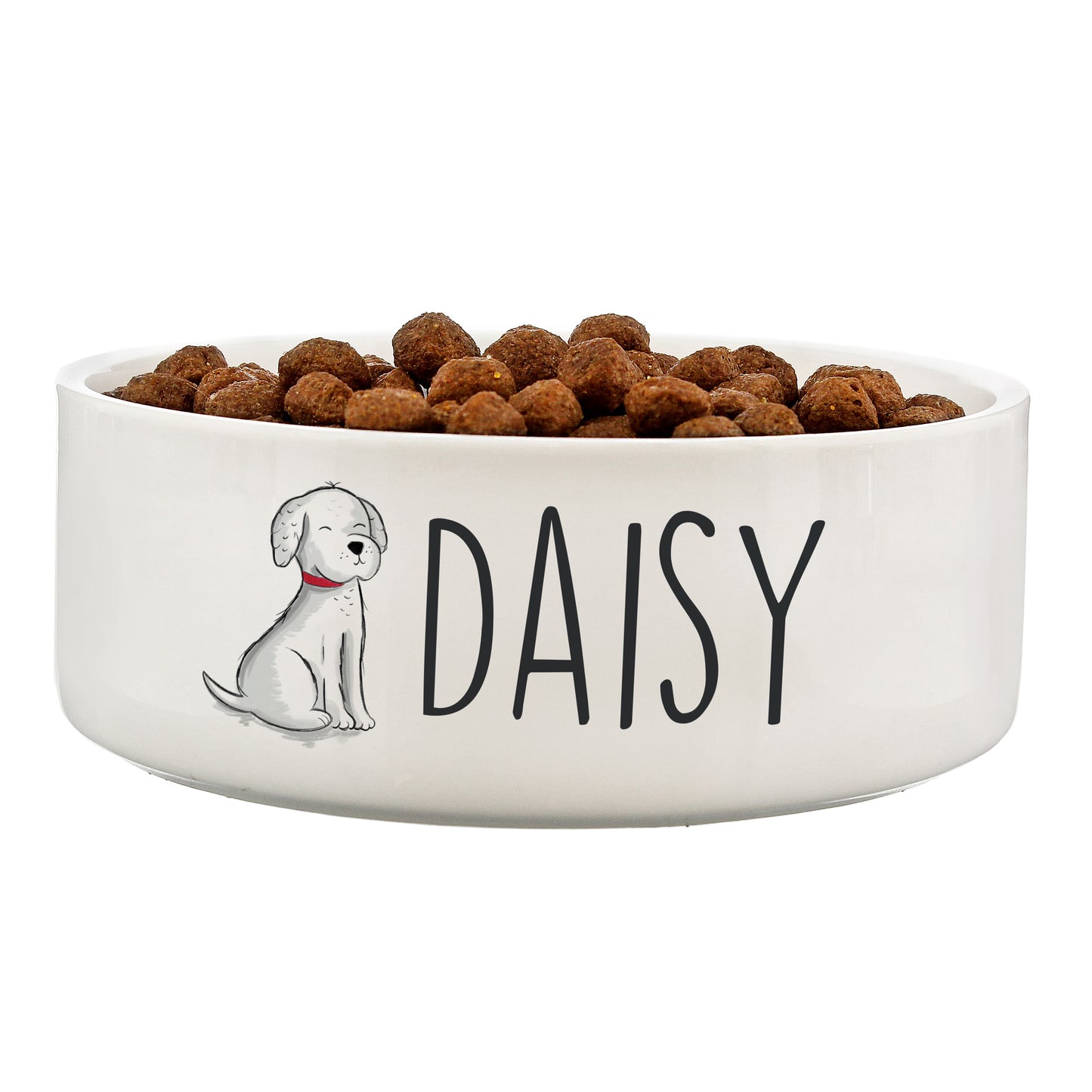 Personalised Scribble Dog 14cm Medium Pet Bowl - Personalise It!
