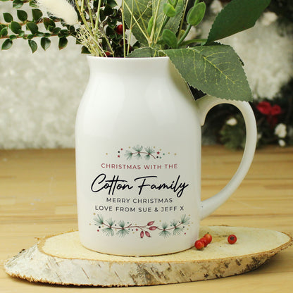 Personalised Christmas Flower Jug - Personalise It!