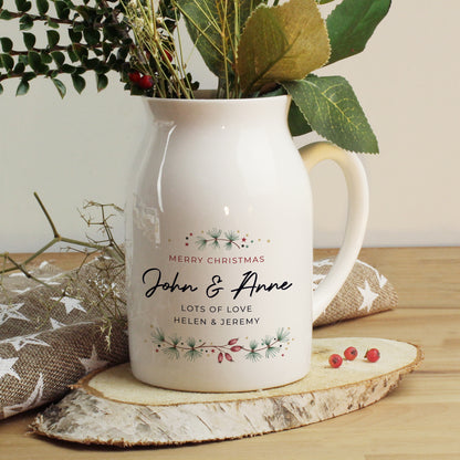 Personalised Christmas Flower Jug - Personalise It!