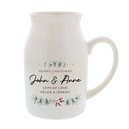 Personalised Christmas Flower Jug - Personalise It!