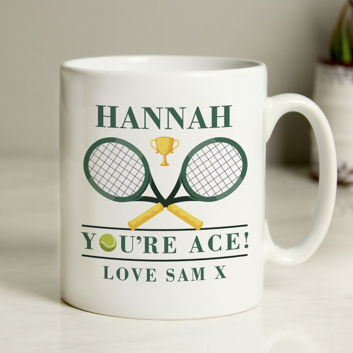 Personalised Tennis Father's Day Mug - Personalise It!