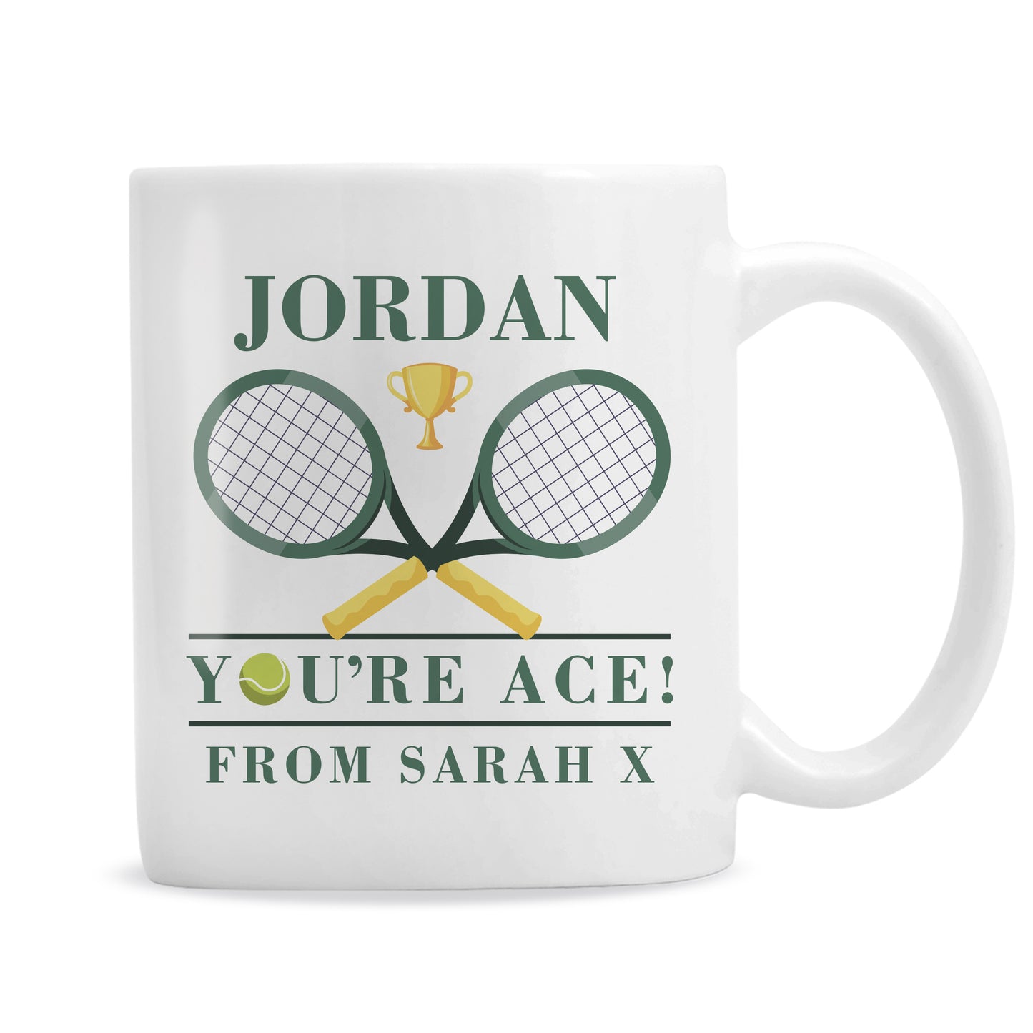 Personalised Tennis Father's Day Mug - Personalise It!