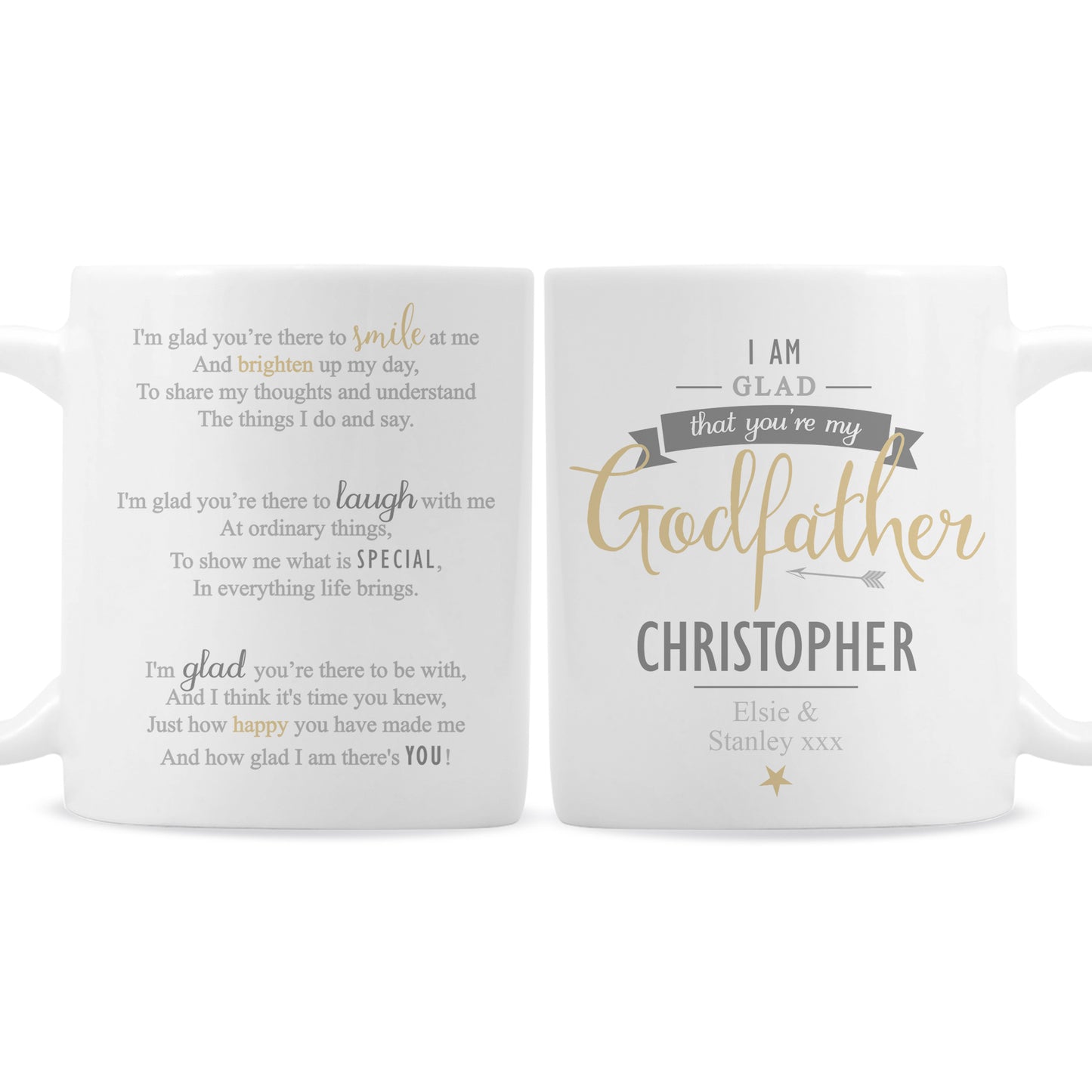 Personalised I Am Glad... Godfather Mug - Personalise It!