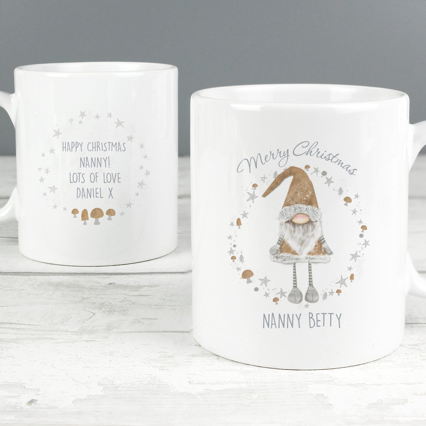Personalised Scandinavian Christmas Gnome Mug - Personalise It!