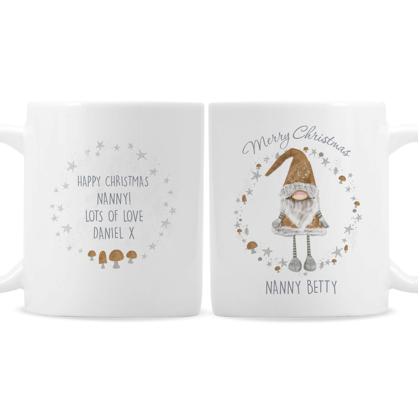 Personalised Scandinavian Christmas Gnome Mug - Personalise It!
