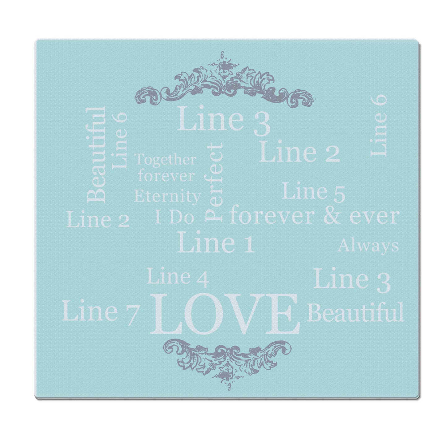 Personalised Typography Glass Chopping Board/Worktop Saver - Personalise It!