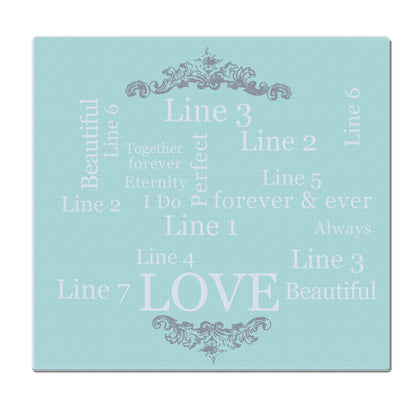 Personalised Typography Glass Chopping Board/Worktop Saver - Personalise It!