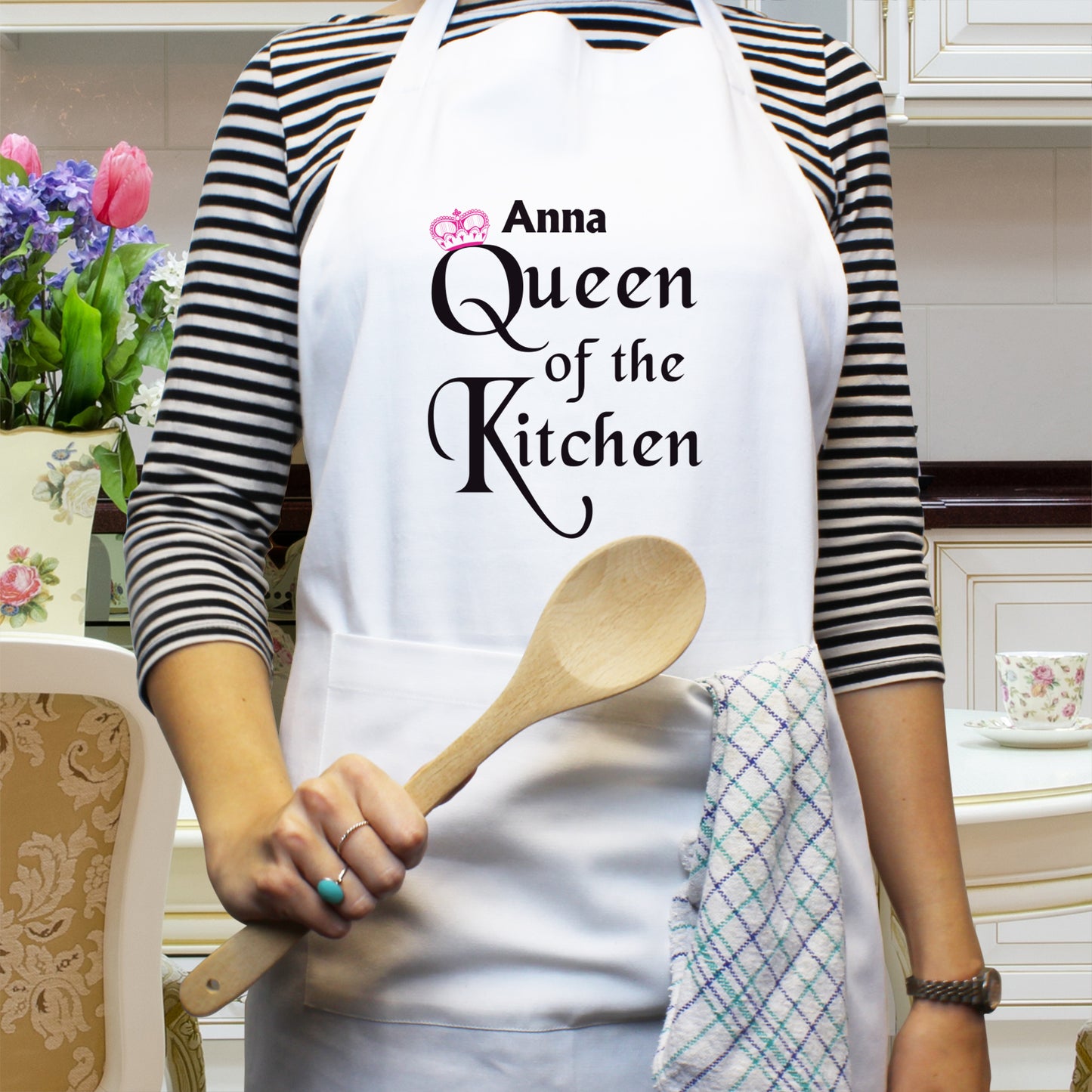 Personalised Queen of the Kitchen Apron - Personalise It!