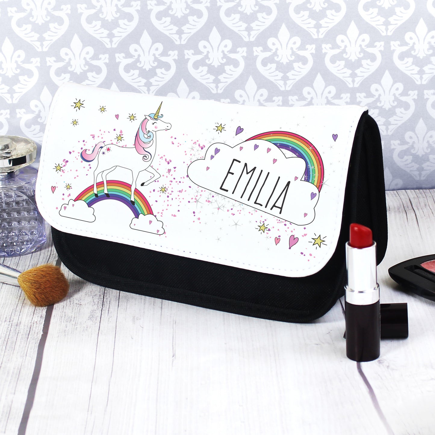 Personalised Unicorn Make Up Bag - Personalise It!