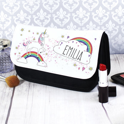 Personalised Unicorn Make Up Bag - Personalise It!