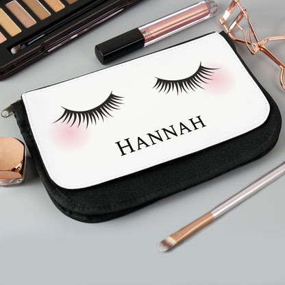 Personalised Eyelashes Make Up Bag - Personalise It!