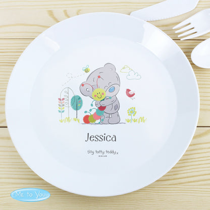 Personalised Tiny Tatty Teddy Cuddle Bug Plastic Plate - Personalise It!
