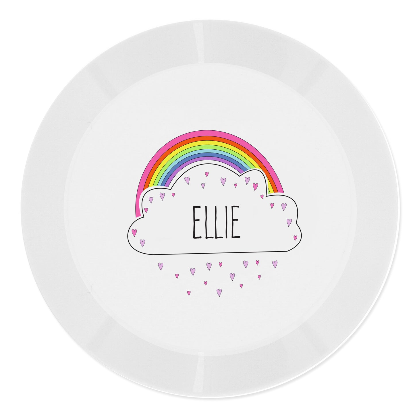 Personalised Rainbow Plastic Plate - Personalise It!