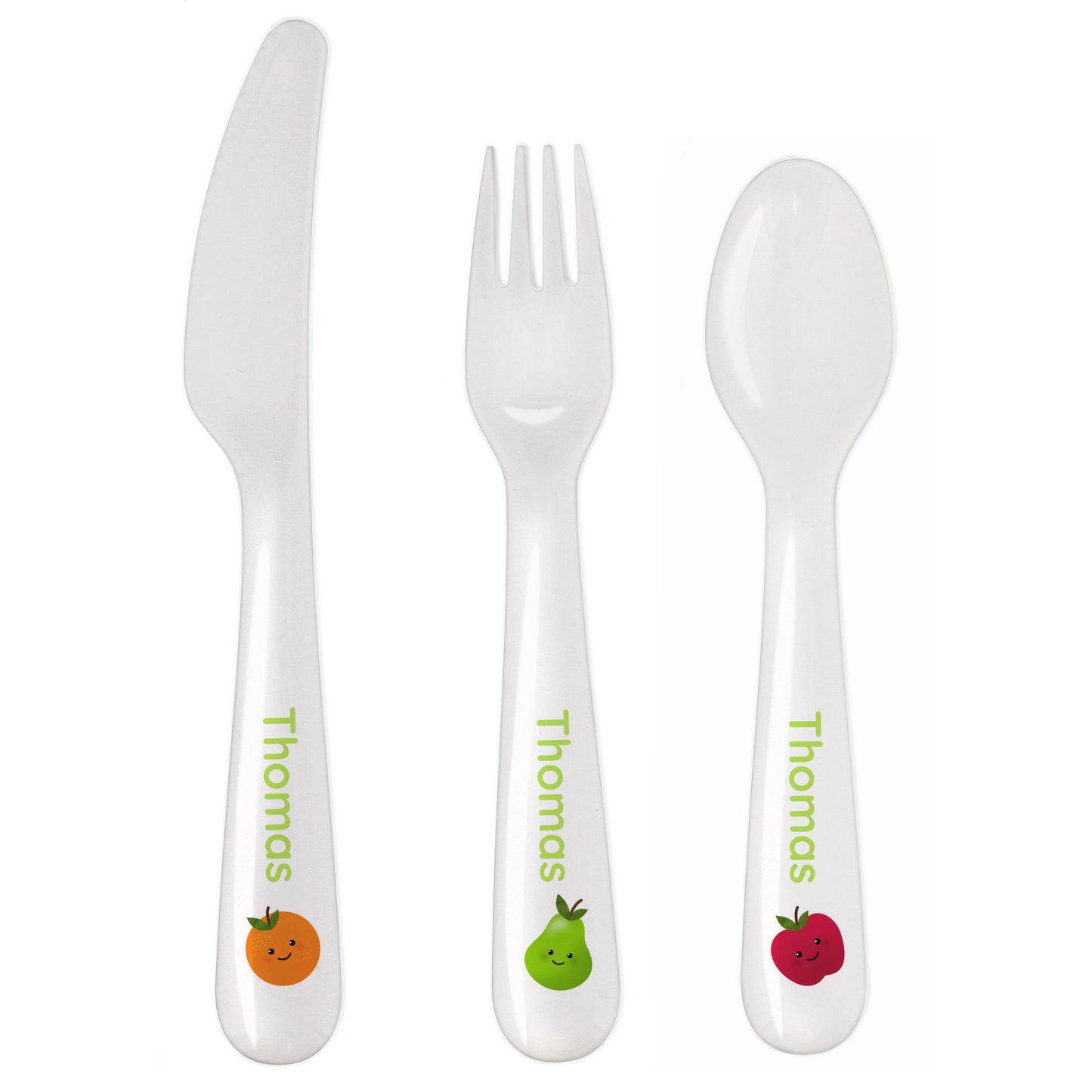 Personalised Healthy Eating Plastic Cutlery - Personalise It!