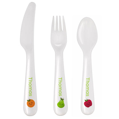 Personalised Healthy Eating Plastic Cutlery - Personalise It!
