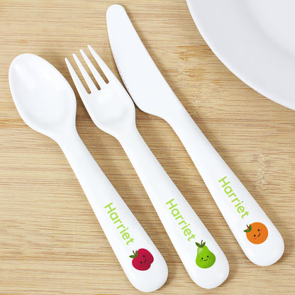 Personalised Healthy Eating Plastic Cutlery - Personalise It!