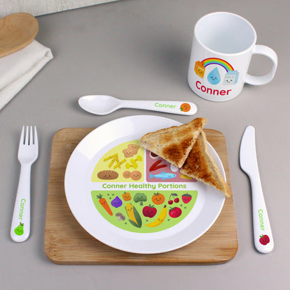 Personalised Healthy Eating Plastic Cutlery - Personalise It!