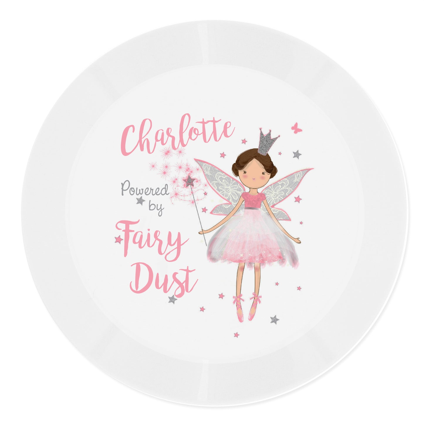 Personalised Fairy Princess Plastic Plate - Personalise It!