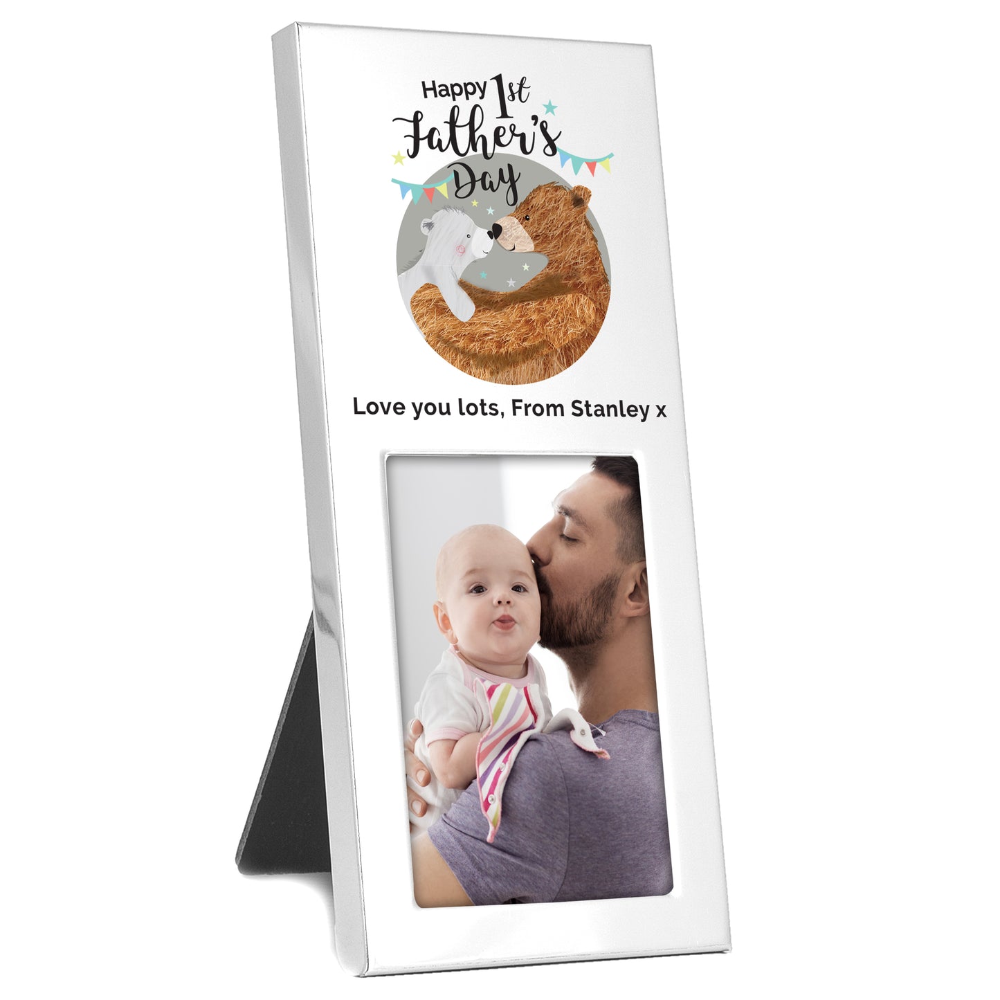 Personalised 1st Fathers Day Daddy Bear 2x3 Photo Frame - Personalise It!