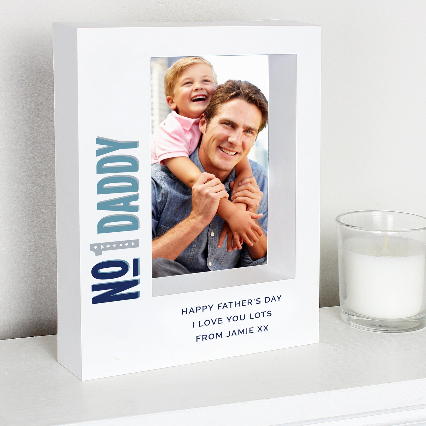 Personalised No.1 5x7 Box Photo Frame - Personalise It!