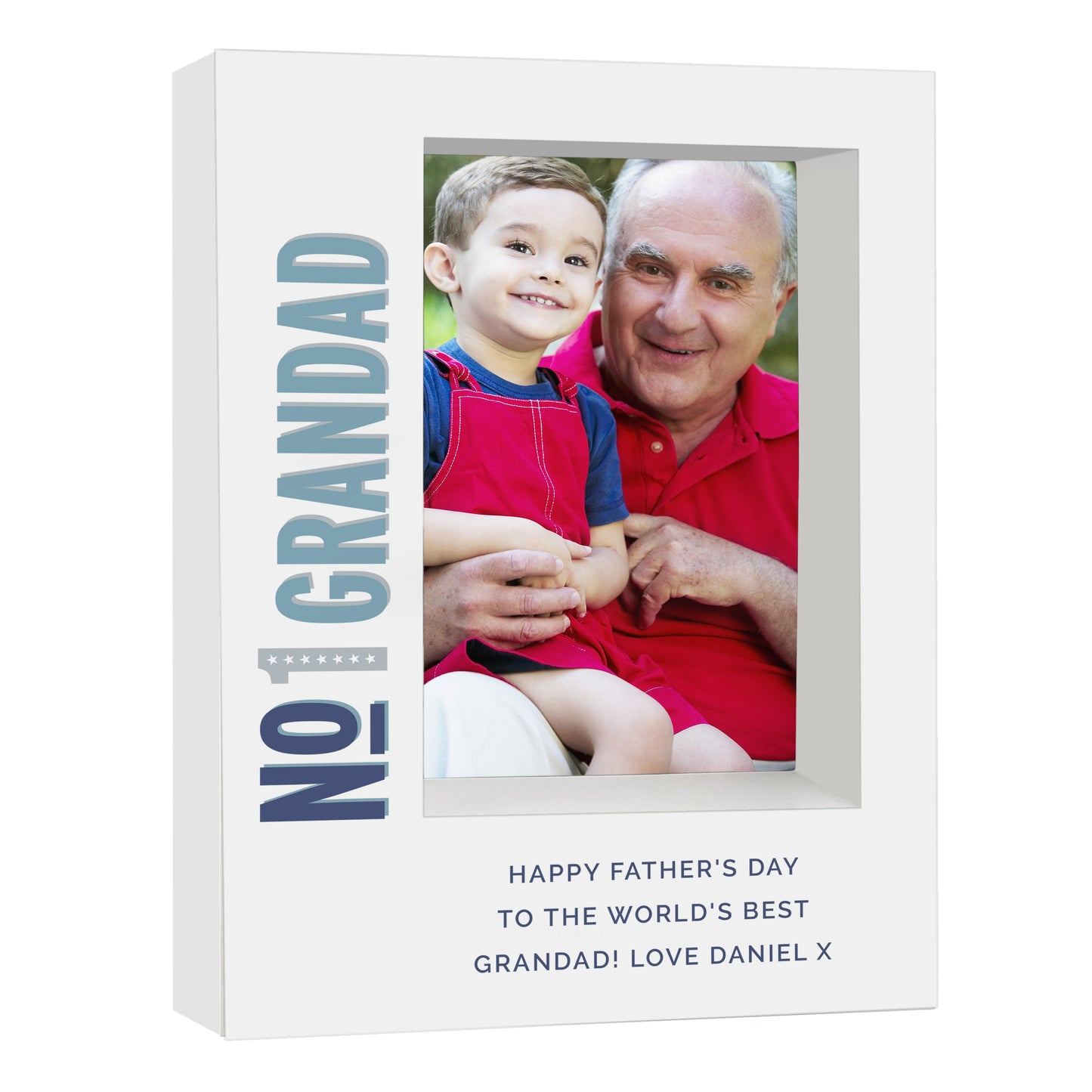 Personalised No.1 5x7 Box Photo Frame - Personalise It!