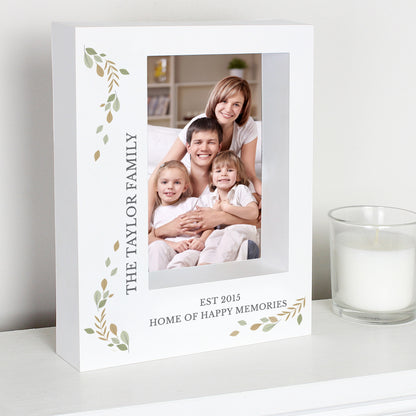 Personalised Fresh Botanical 5x7 Box Photo Frame - Personalise It!