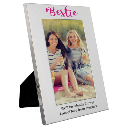 Personalised #Bestie 4x6 Silver Photo Frame - Personalise It!
