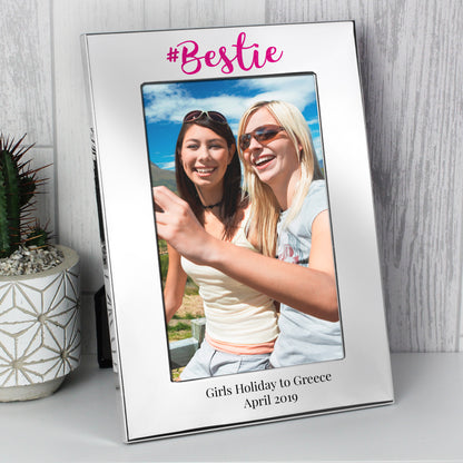 Personalised #Bestie 4x6 Silver Photo Frame - Personalise It!