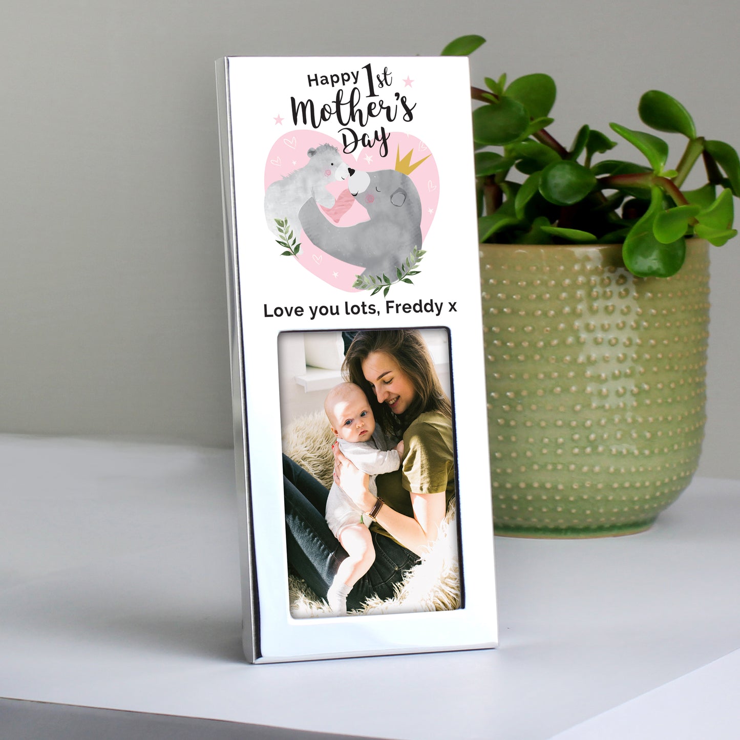 Personalised 1st Mothers Day Mama Bear 2x3 Photo Frame - Personalise It!