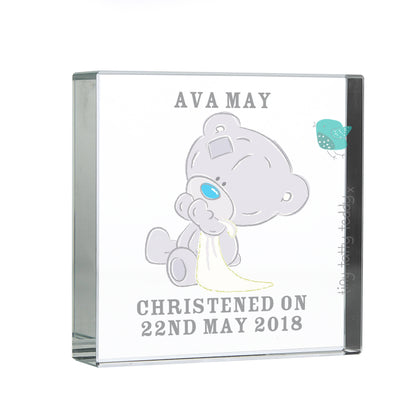 Personalised Tiny Tatty Teddy Large Christening Crystal Token - Personalise It!