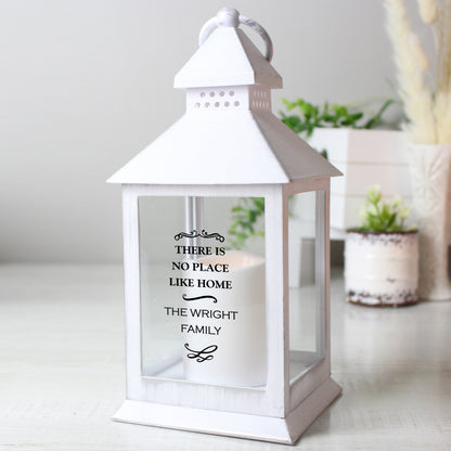 Personalised Antique Scroll White Lantern - Personalise It!