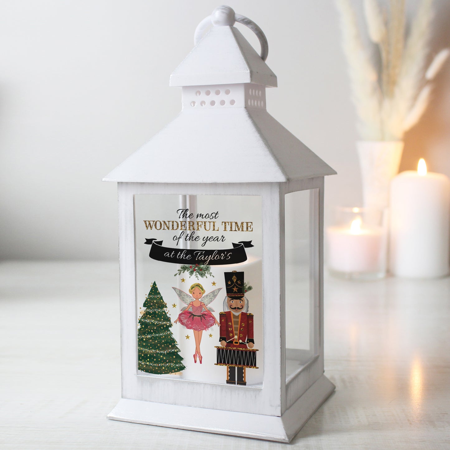 Personalised Nutcracker White Lantern - Personalise It!