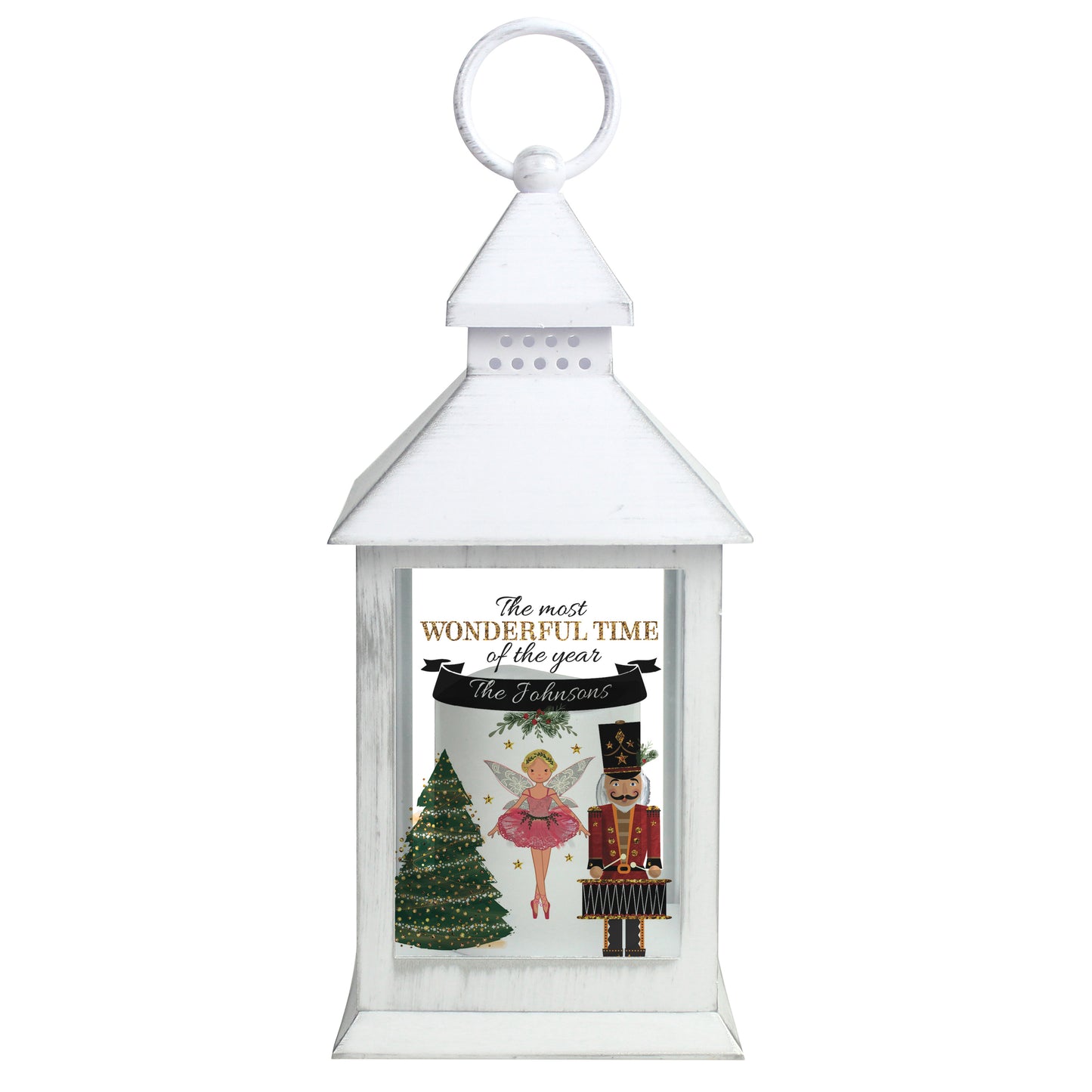 Personalised Nutcracker White Lantern - Personalise It!