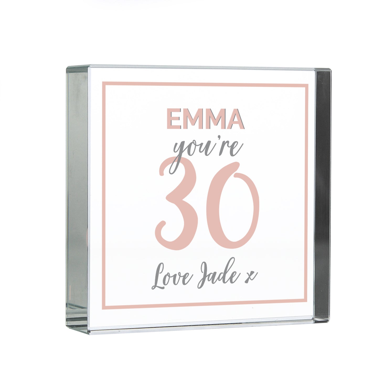 Personalised Birthday Rose Gold Crystal Token - Personalise It!