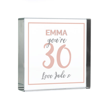 Personalised Birthday Rose Gold Crystal Token - Personalise It!