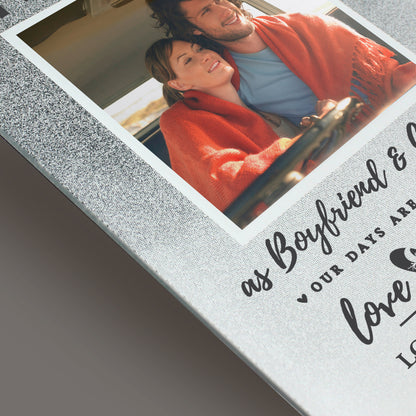 Personalised Anniversary 4x4 Glitter Glass Photo Frame - Personalise It!