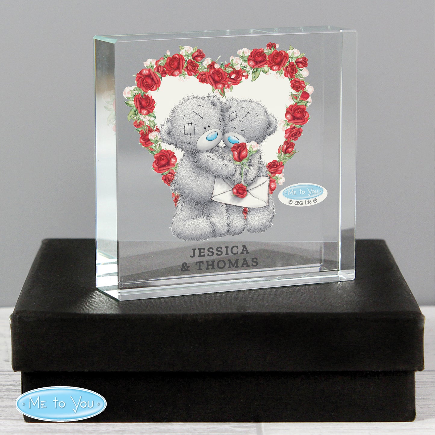 Personalised Me to You Valentine Large Crystal Token - Personalise It!