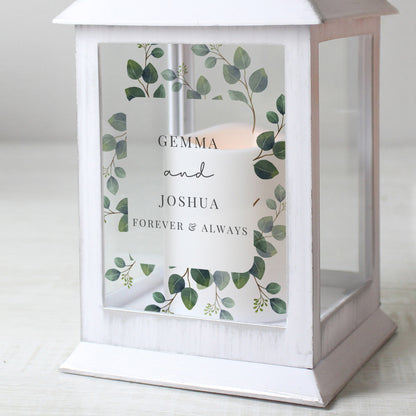 Personalised Botanical White Lantern - Personalise It!