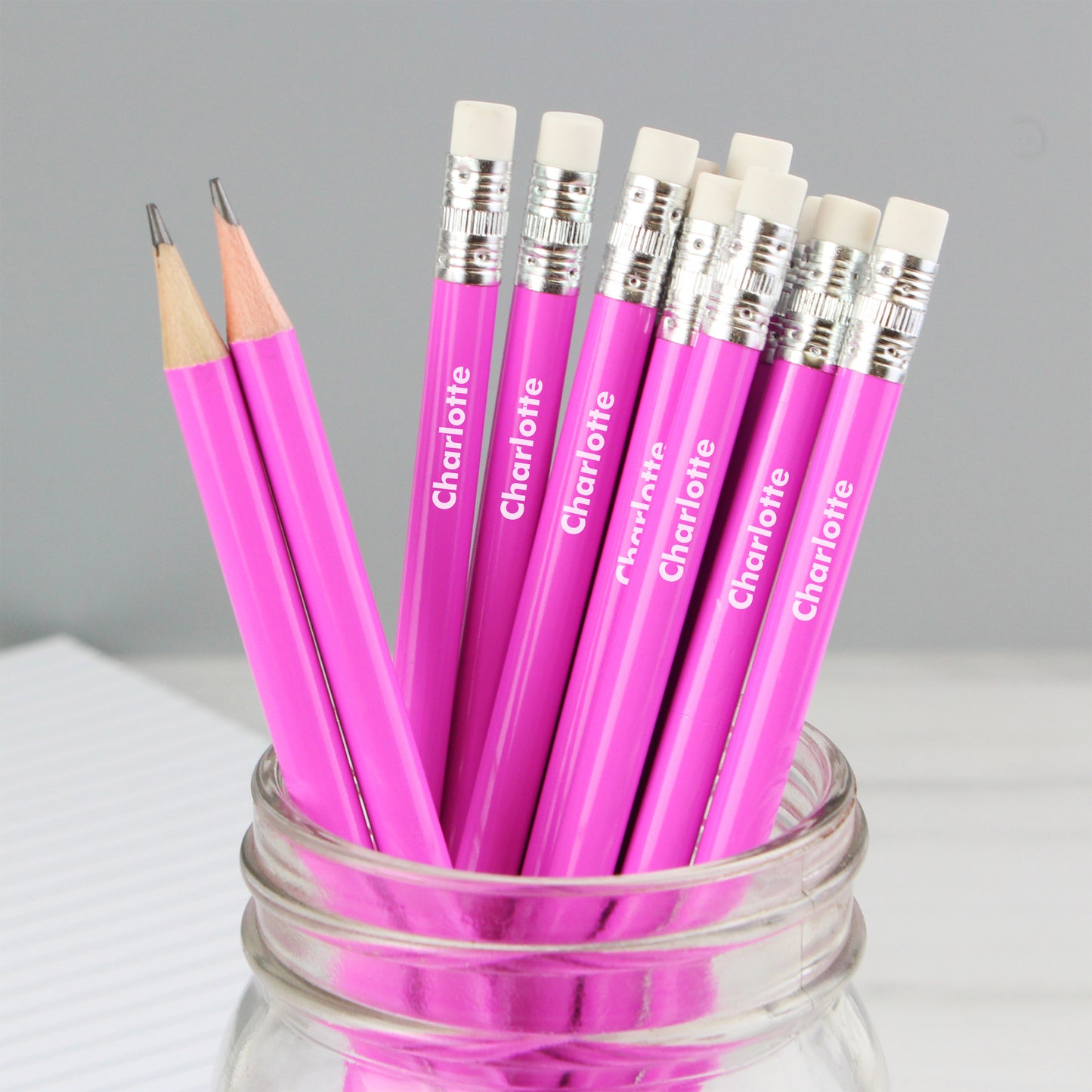 Personalised Name Only Pink Pencils - Personalise It!