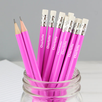 Personalised Name Only Pink Pencils - Personalise It!