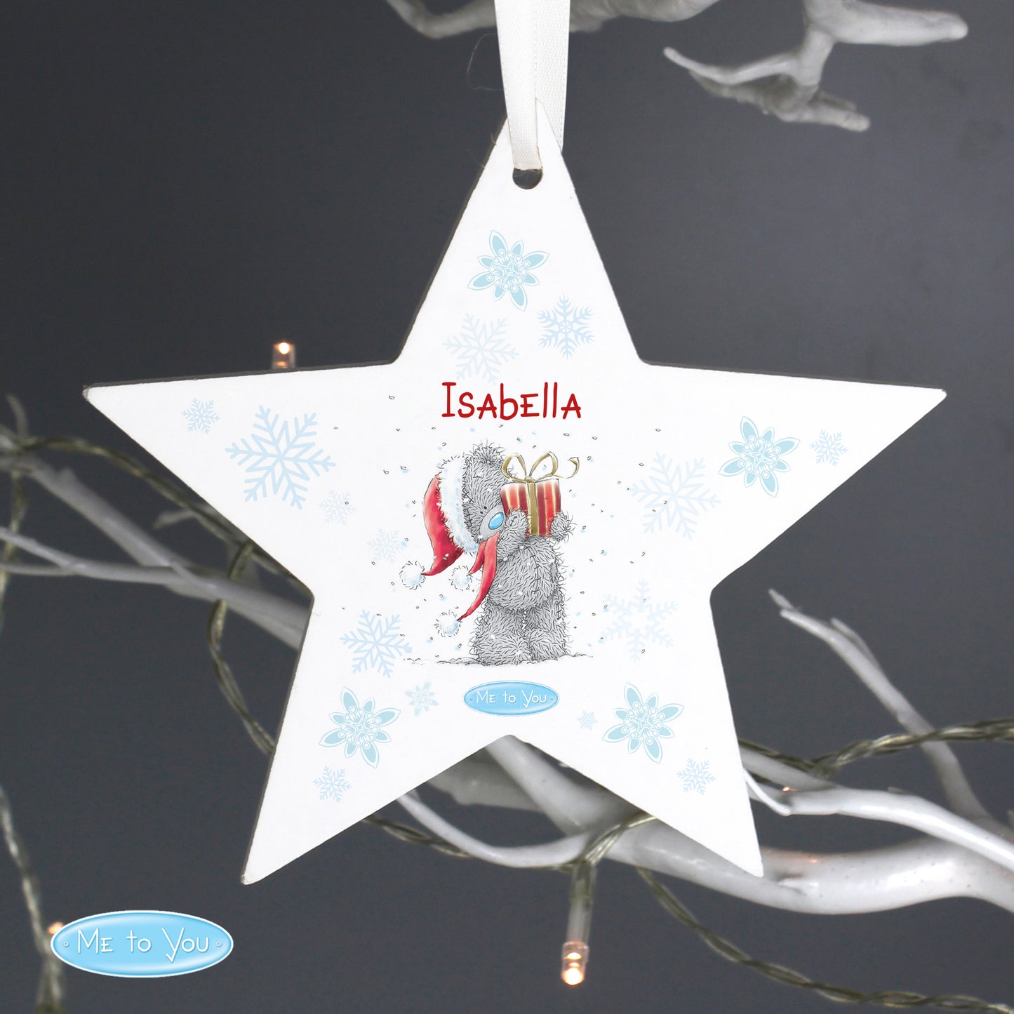 Personalised Me To You Wooden Wooden Star Decoration - Personalise It!