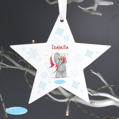Personalised Me To You Wooden Wooden Star Decoration - Personalise It!