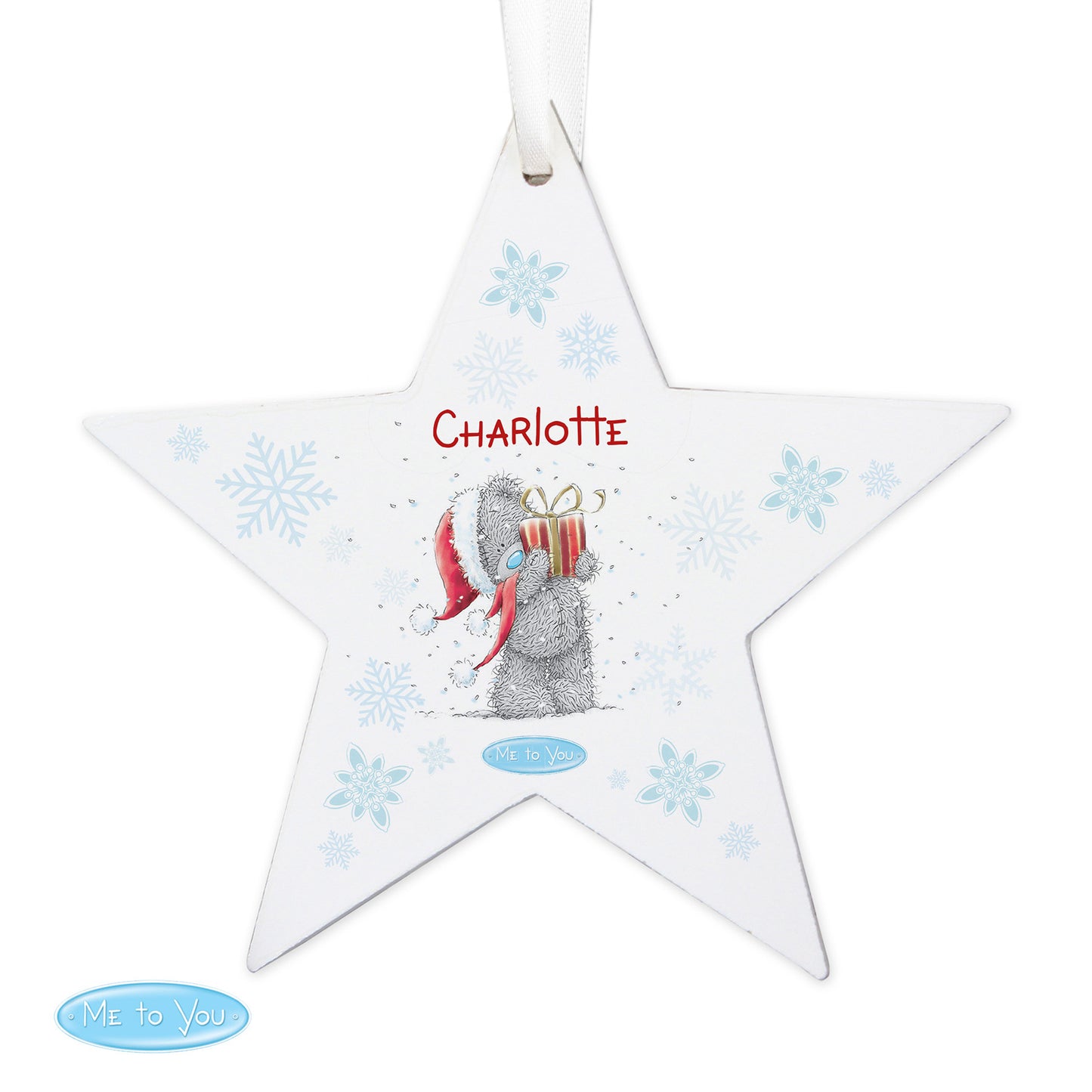 Personalised Me To You Wooden Wooden Star Decoration - Personalise It!